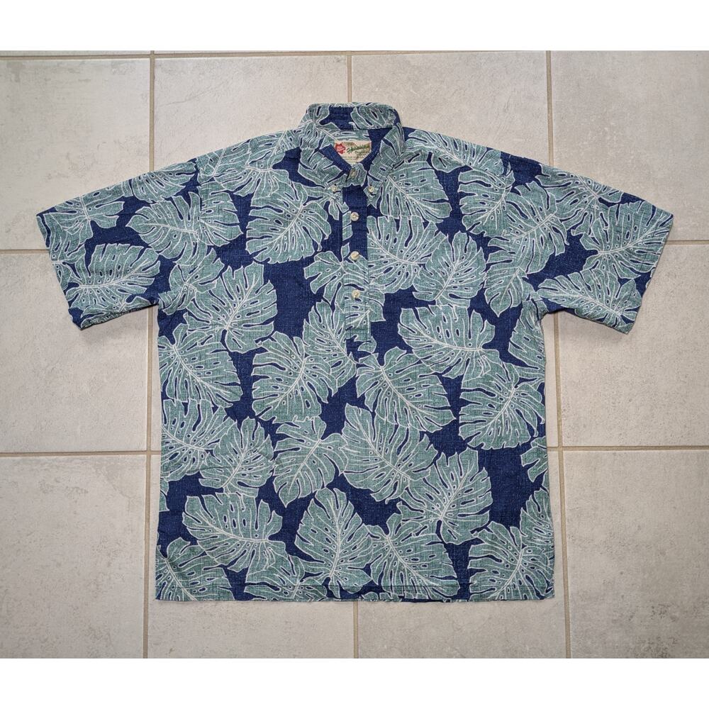 Hilo Hattie Men's Medium Shirt Hawaiian 1/2 Button Up Floral Short Sleeve
